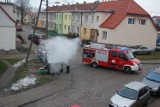 Pożar śmietnika na ulicy Pstrowskiego
