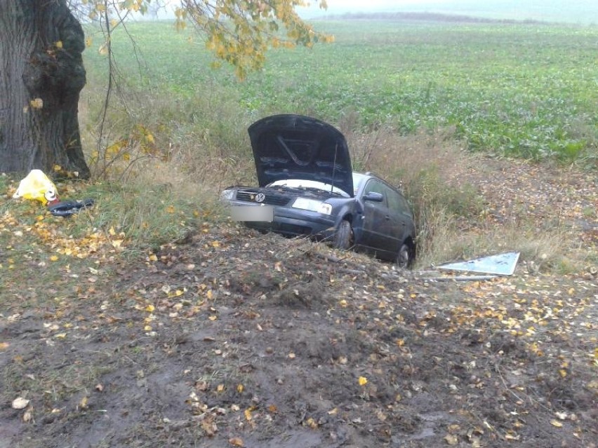 Wypadek koło Nowej Wsi Malb. Kobieta przewieziona do szpitala niestety zmarła