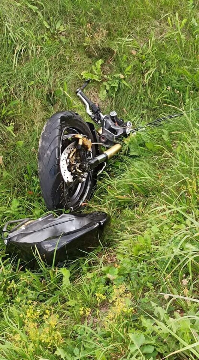 Wypadek motocyklisty w Łęcznie. Motocykl zderzył się z...