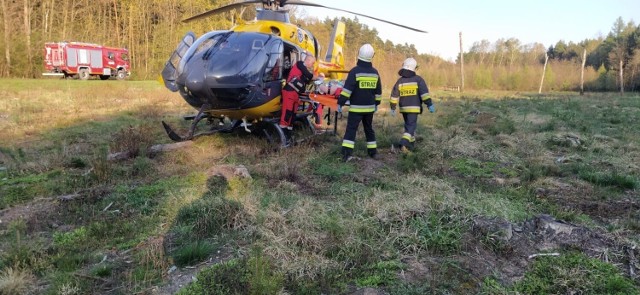 Tragiczny wypadek pod Łaskiem. Zderzenie dwóch motocykli. Nie żyje mężczyzna