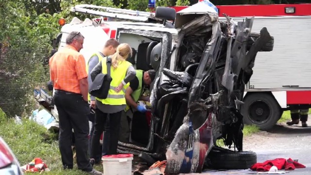 Wypadek karetki w Bobrowie koło Brodnicy