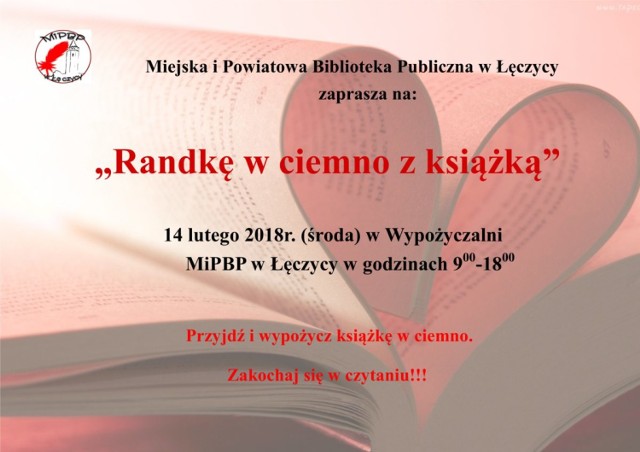 Biblioteka w Łęczycy zaprasza na randkę z książką