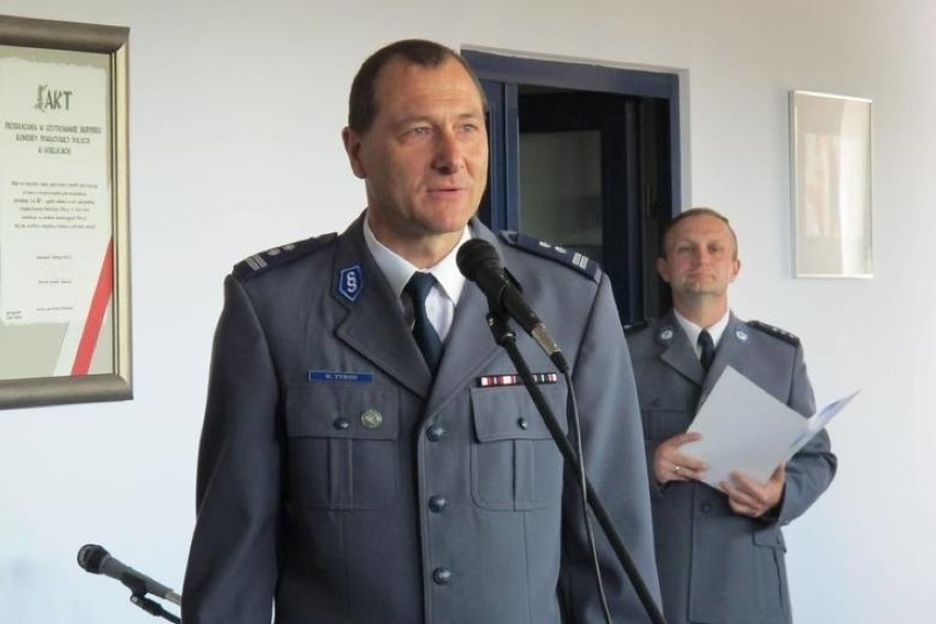 Krzysztof Tybor, komendant powiatowy policji w...