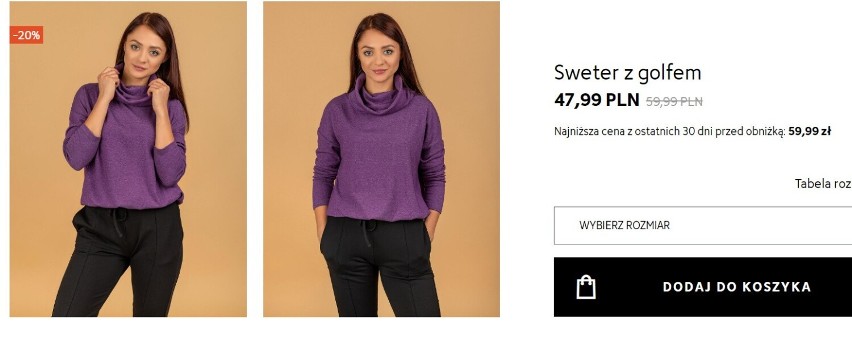 Luźny sweterek, 47,99 zł.