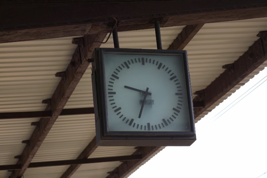 Zegar na szczecineckim dworcu kolejowym