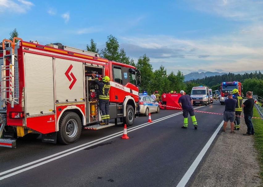 Podhale. Poważny wypadek motocyklisty w Białym Dunajcu. Zakopianka była zablokowana przez kilka godzin 