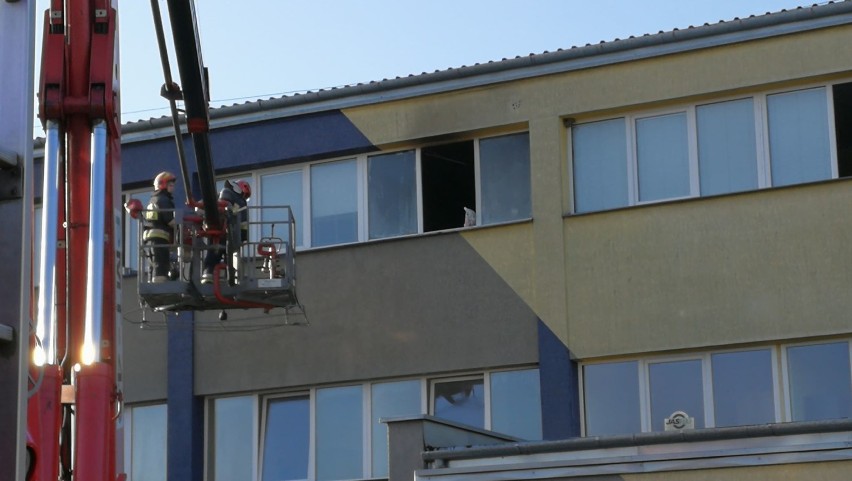 Pożar w budynku Urzędu Celnego we Włocławku [zdjęcia]