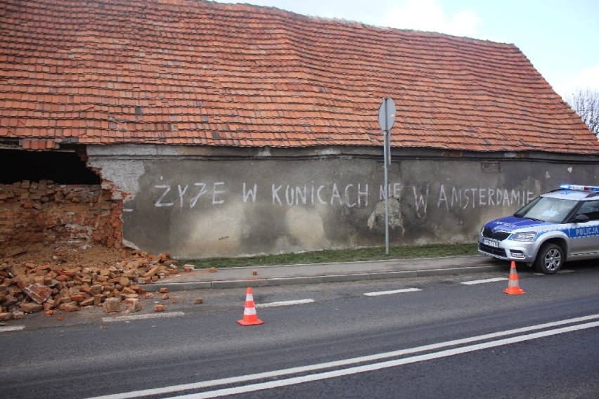 Zawaliła się ściana w Kunicach 