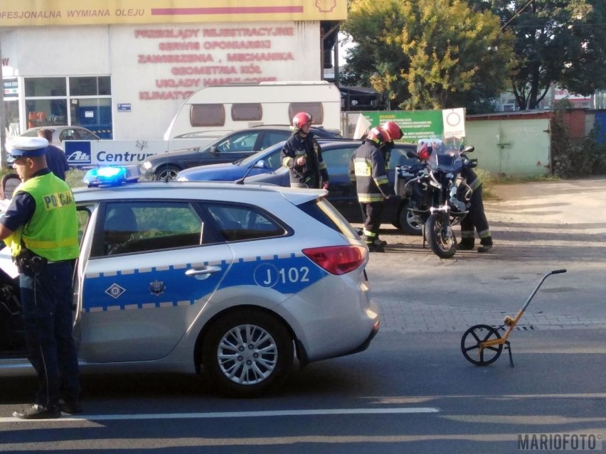 Motocyklista ranny w wypadku w centrum Brzegu [zdjęcia]