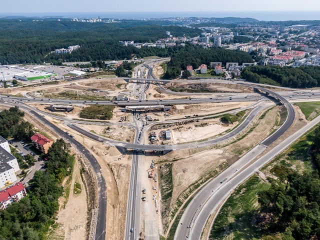 Budowa węzła Wielki Kack Trasy Kaszubskiej w Gdyni jest już na dość zaawansowanym etapie.