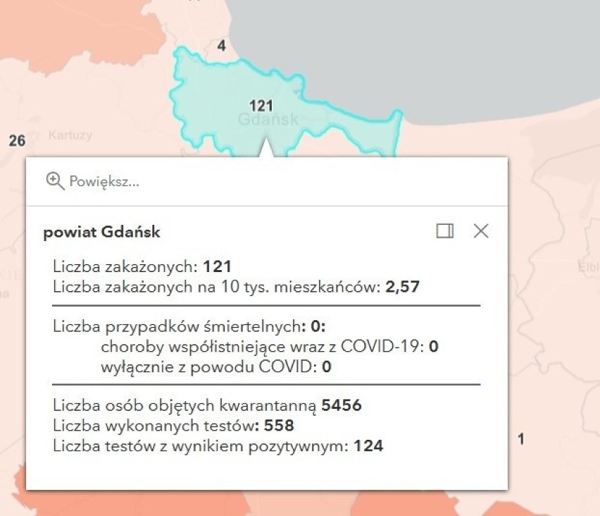 Koronawirus na Pomorzu 5.04.2021. 550 nowych przypadków zachorowania na Covid-19 w województwie pomorskim. Zmarły 4 osoby