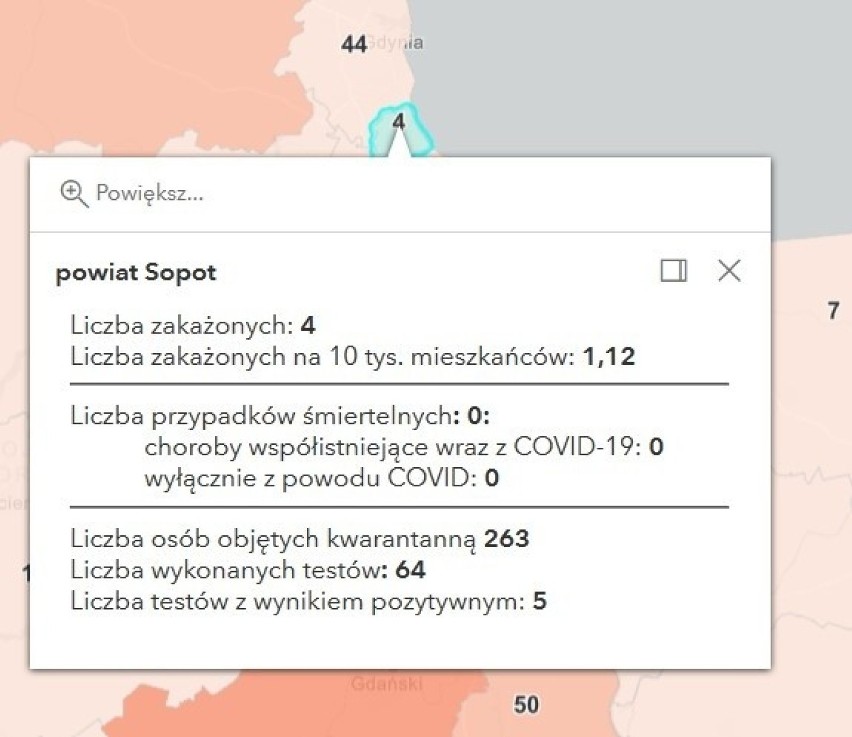 Koronawirus na Pomorzu 5.04.2021. 550 nowych przypadków zachorowania na Covid-19 w województwie pomorskim. Zmarły 4 osoby