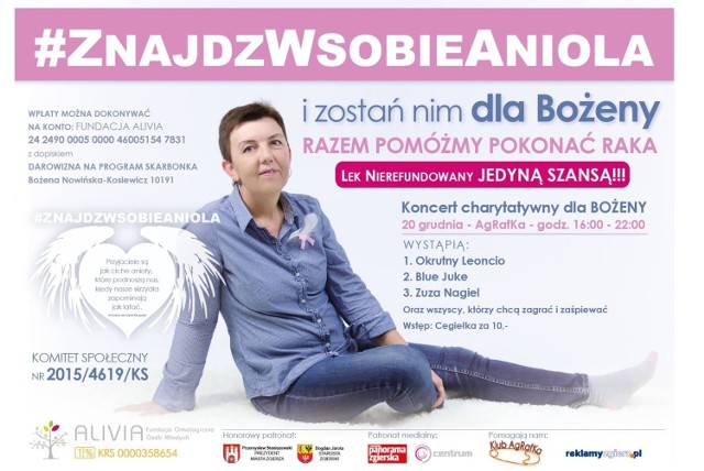 13 grudnia w klubie Agrafka w Zgierzu odbędzie się koncert na rzecz chorej na raka, pani Bożeny