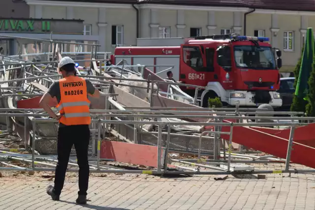 Dwie osoby zostały ranne po tym, jak runęło rusztowanie przy pałacu Dietrichsteinów