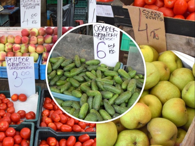 Na kieleckich bazarach we wtorek, 20 września jak zawsze można było przebierać w świeżych owocach i warzywach. Na straganach kupcy oferowali pomidory, ziemniaki, świeże ogórki gruntowe i fasolkę. Były  także borówki amerykańskie, orzechy, bób i śliwki. Nasz reporter sprawdził aktualne ceny.

Zobacz, je kolejnych slajdach>>>