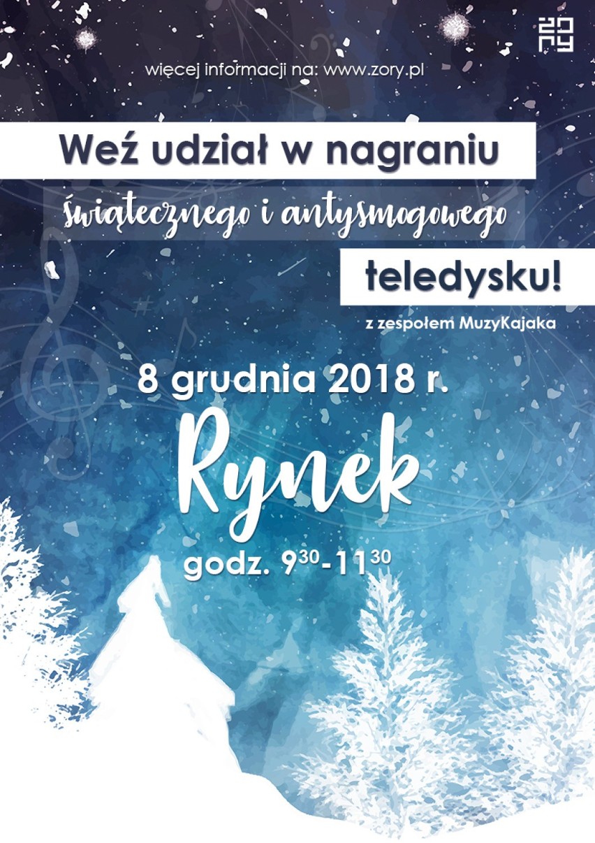 W Żorach będą kręcić... antysmogową pastorałkę. Każdy może zagrać w teledysku