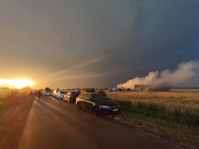 Ogromny pożar chlewni na Mazowszu. Policjanci uratowali 500 prosiąt