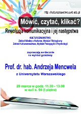 Mówić, czytać, klikać? Prof. Andrzej Mencwel gościem UwB