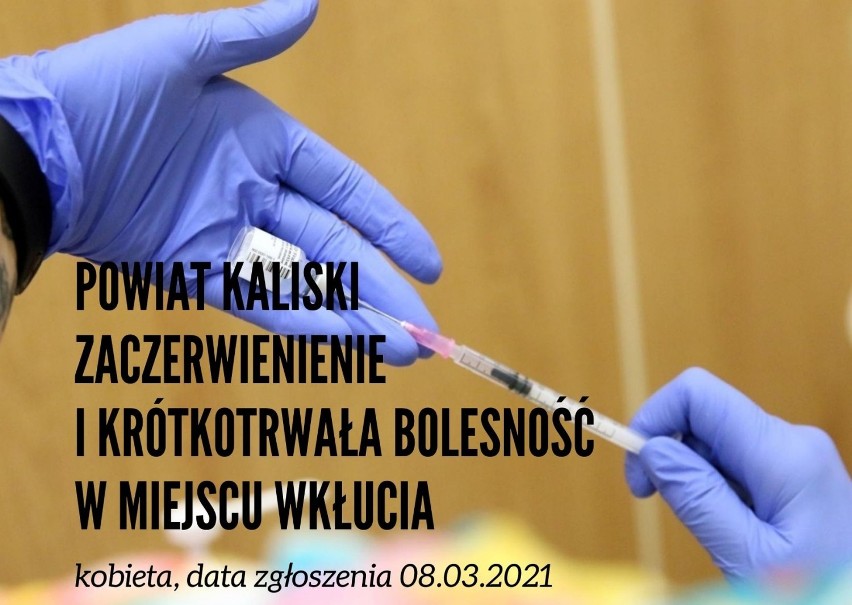 Niepożądane odczyny poszczepienne w Kaliszu i powiecie kaliskim. Jakie zgłaszano powikłania po szczepionce na COVID-19?