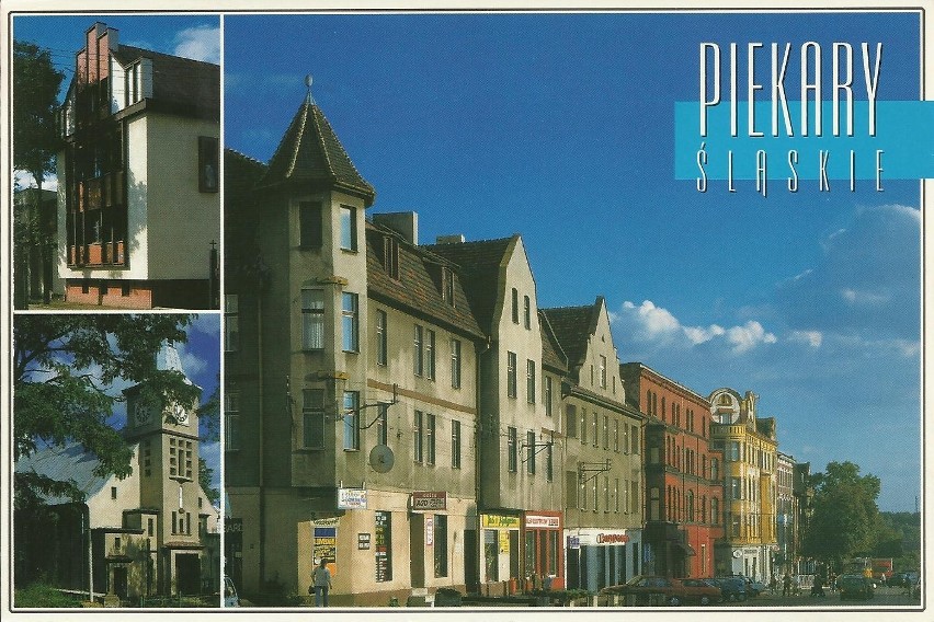 Na pocztówce jest ulica Bytomska w Piekarach Śląskich (widok...