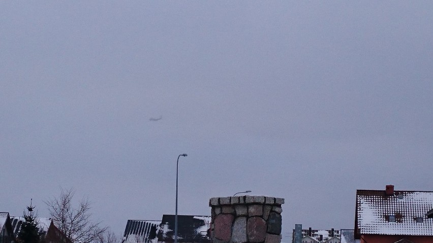 Antonov An-124 "Rusłan" widziany z Połczyna, gmina Puck