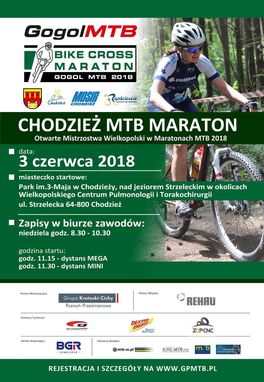 Chodzież MTB Maraton
Termin: 3 czerwca godz. 11.15, Park 3...