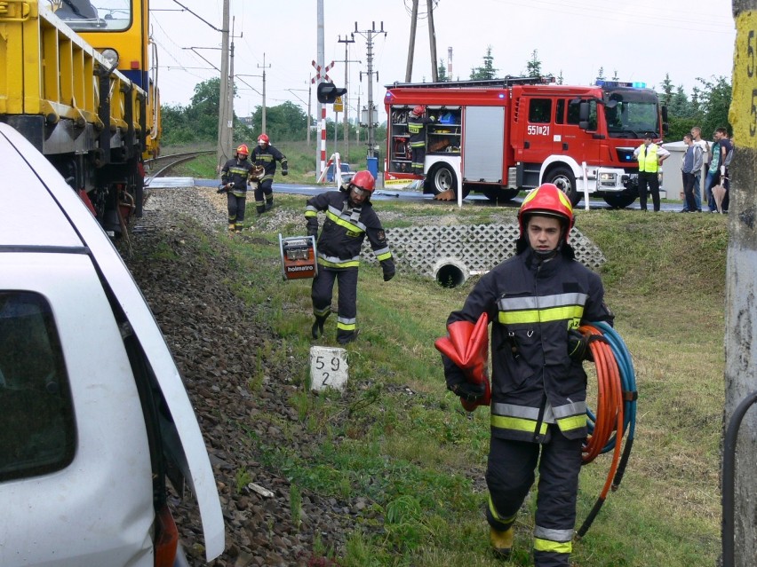 Dramatyczny wypadek na przejeździe kolejowym w Wieluniu[Zdjęcia]