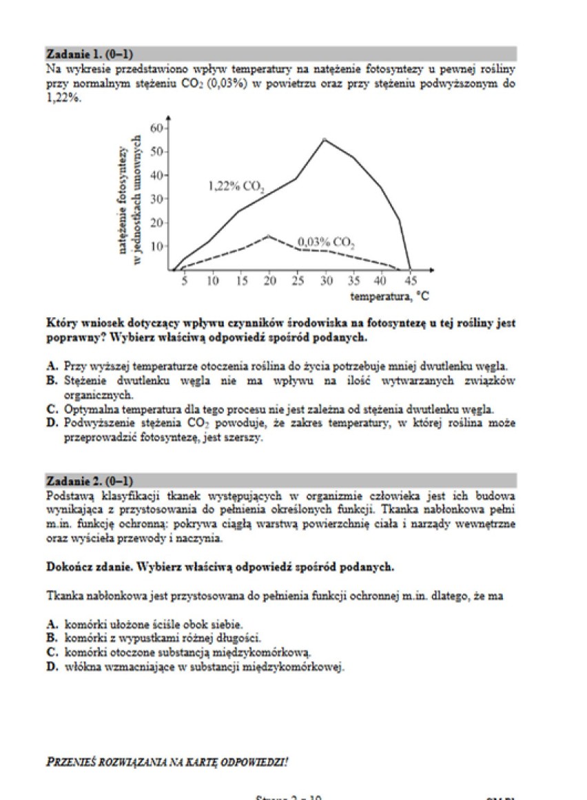 Egzamin gimnazjalny 2017: część matematyczno-przyrodnicza...