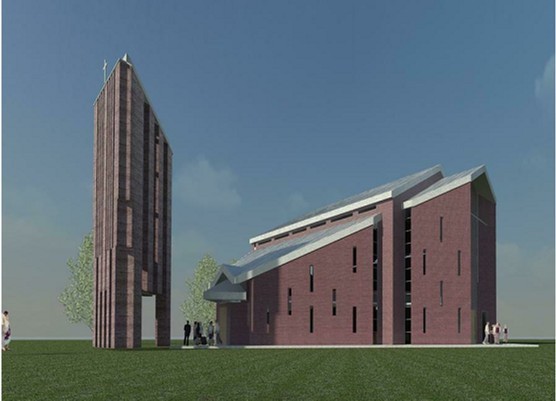 Nowy kościół św. Urbana w Mikołowie - Kamionce [WIZUALIZACJE] prace już trwają