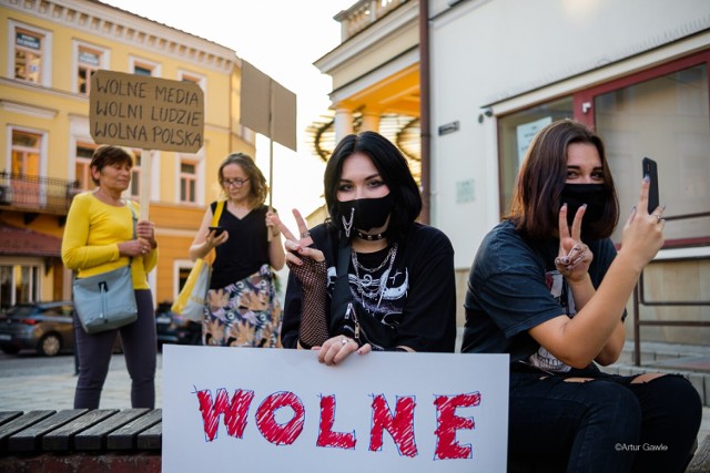 Czwartkowy (12 sierpnia) protest na Placu Sobieskiego w Tarnowie