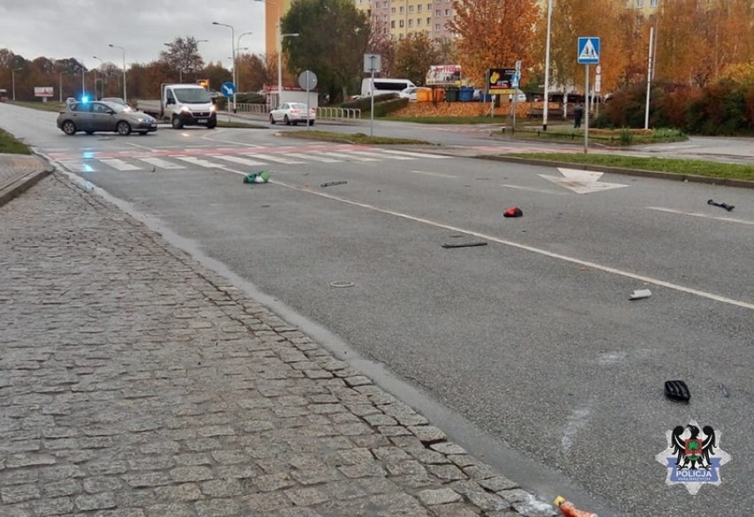 Wałbrzych: Poważny wypadek! Ciężko ranny rowerzysta trafił do szpitala!