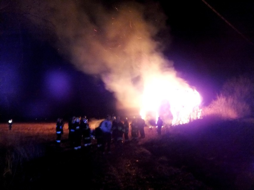 Pożar balotów słomy w Świerznicy (gmina Stegna). Czy to było podpalenie?