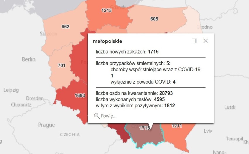 Koronawirus. Najnowsze dane Ministerstwa Zdrowia. W Tarnowie i regionie to kolejne 229 nowych przypadków COVID-19 [RAPORT, 21.03]