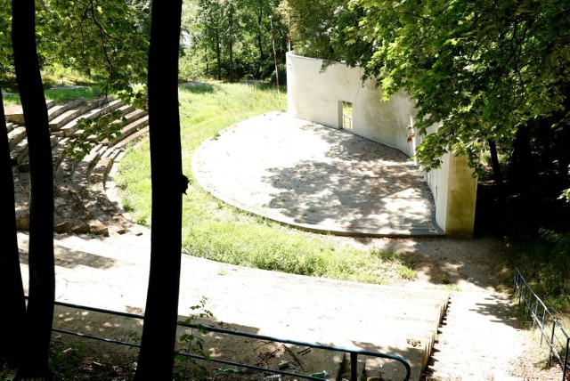 Obecnie tak wygląda amfiteatr w Krośnie Odrzańskim.