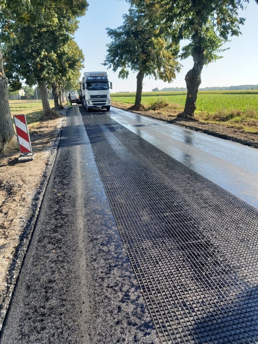 Trwa remont trasy Gołańcz – Oleszno. Na jakim etapie są prace?