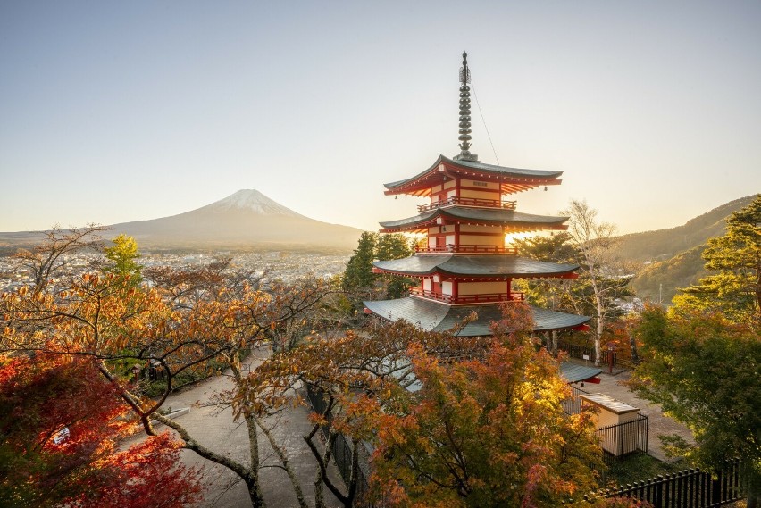 Japońska przyroda i widok na górę Fuji potrafią zachwycić, a...
