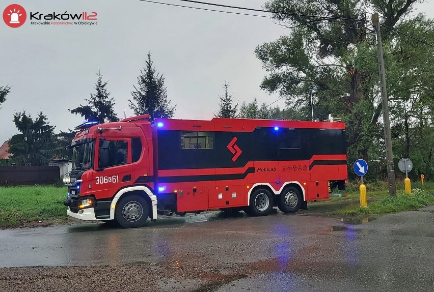 Akcja strażaków w Krakowie