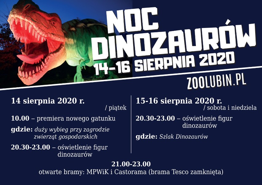 Noc Dinozaurów 2020 w Lubinie