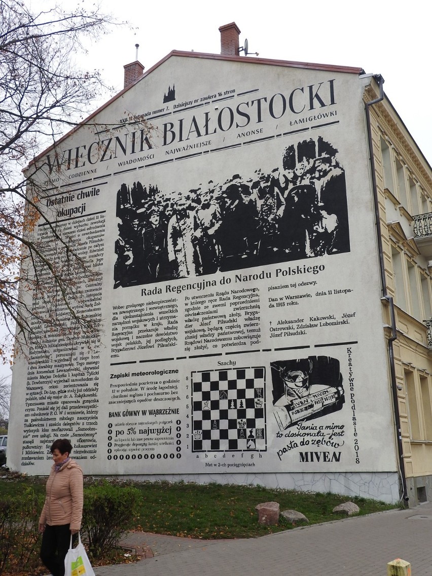 W Białymstoku powstał nowy mural - ,,Wiecznik Białostocki"....