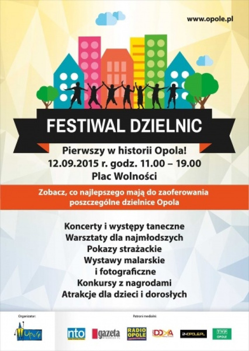 Festiwal Dzielnic odbędzie się 12 września (sobota) na placu...