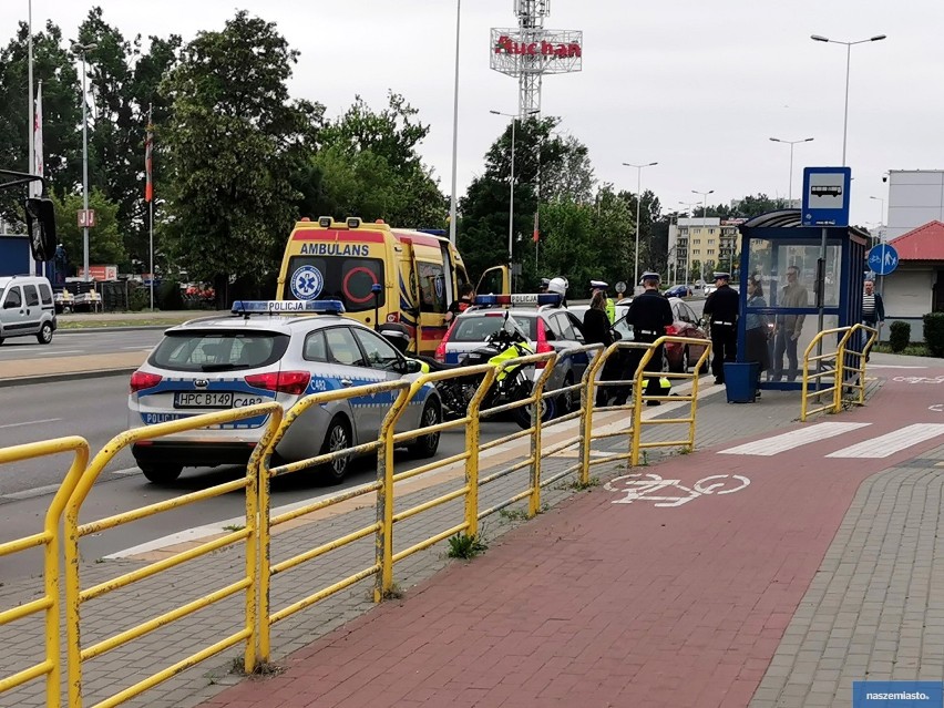 Zderzenie seata ze skodą na ulicy Chopina we Włocławku [zdjęcia]