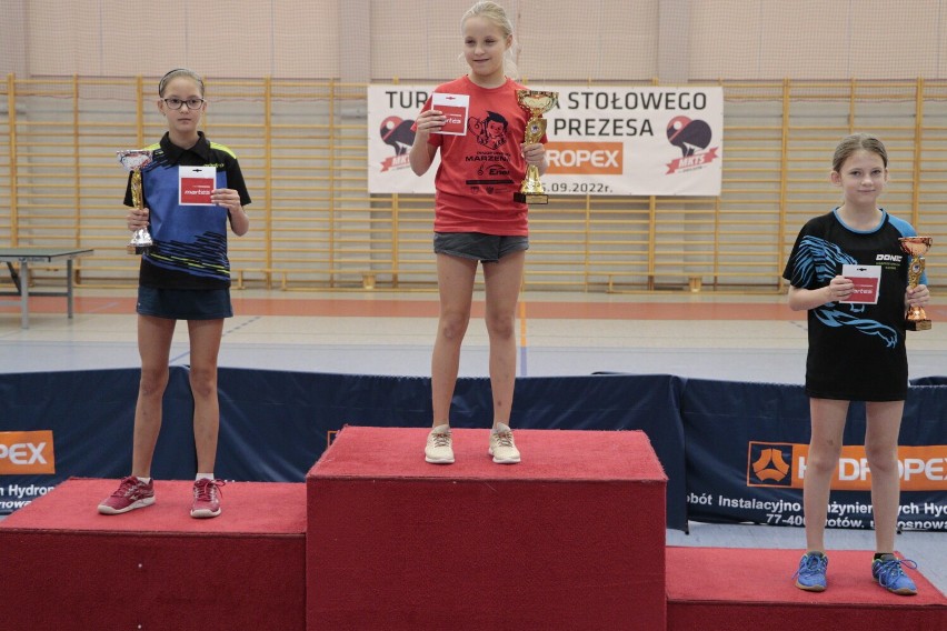 Na podium otwartego turnieju tenisa stołowego Hydropex Cup w Złotowie stanęli zwycięzcy. Finaliści odebrali puchary