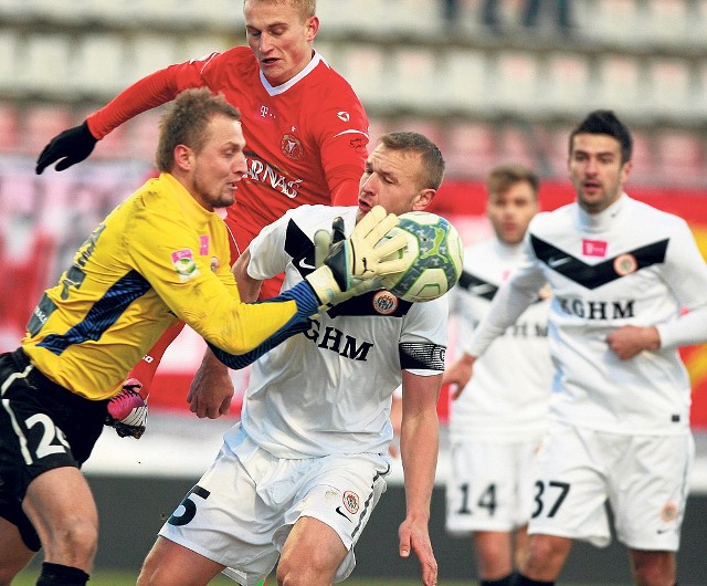 Bramkarz Widzewa Maciej Krakowiak w drugim meczu z kolei zachował czyste konto