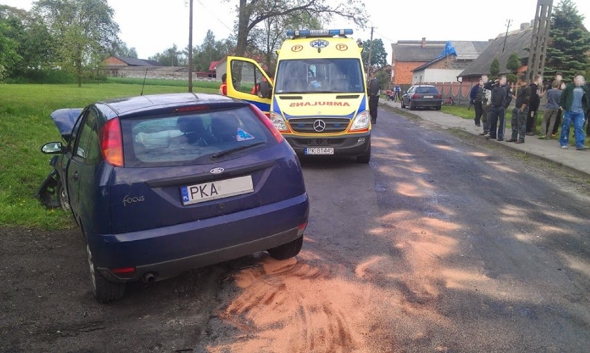 Kolizja dwóch samochodów w Nowym Nakwasinie