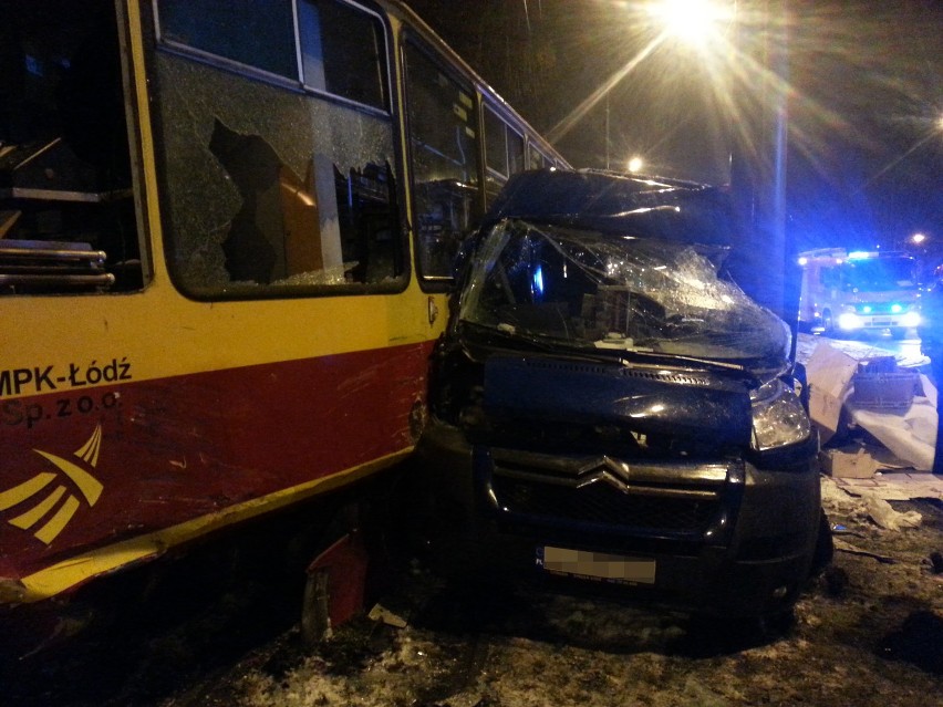 Wypadek tramwaju na Limanowskiego w Łodzi