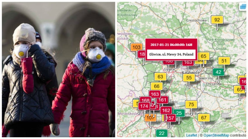 Smog w woj. śląskim. Sprawdź jakość powietrza w swoim mieście [21 stycznia]