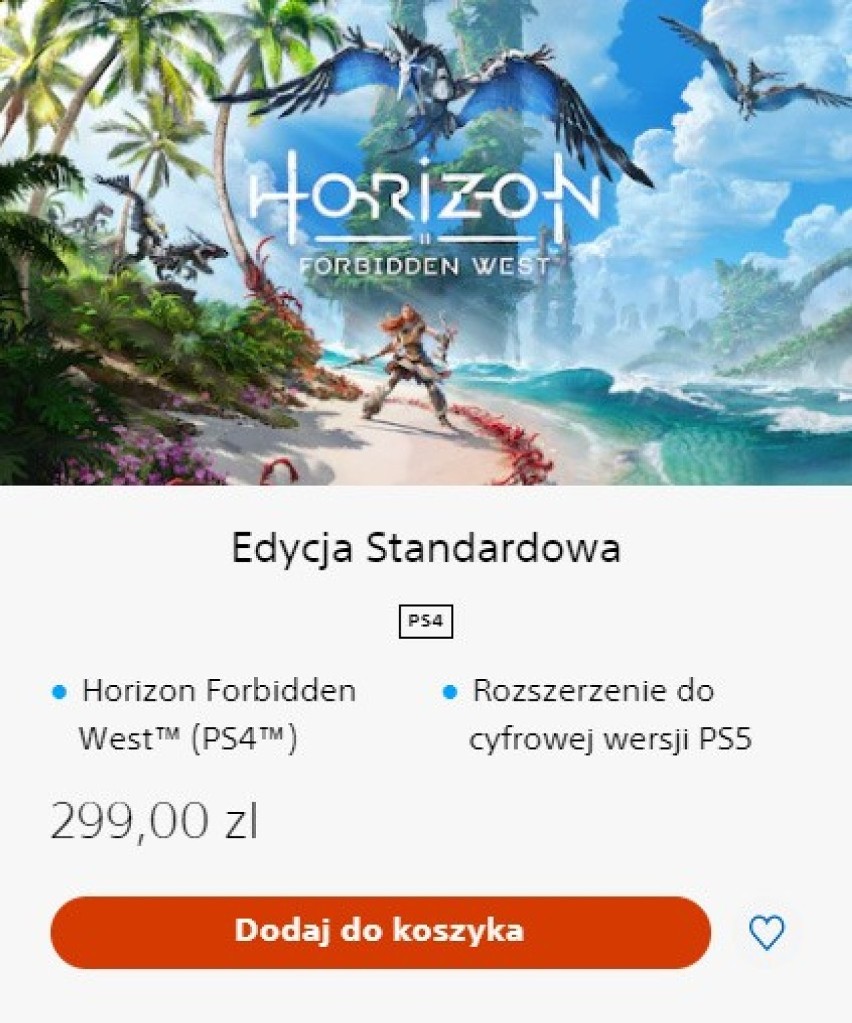 Cyfrowa Edycja Standardowa PS4 Horizon Forbidden West