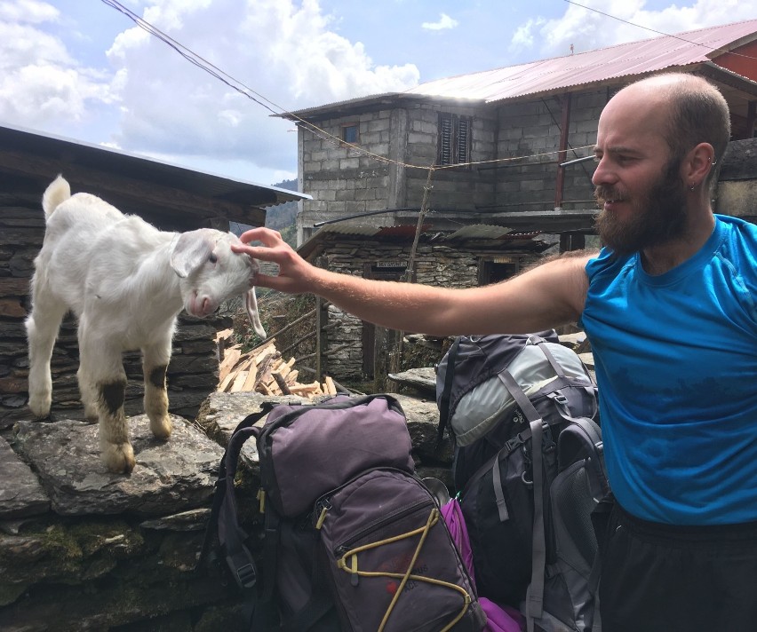 Gdzieś na trasie w nepalskiej wiosce.