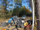 Meble, stare opony, części motoryzacyjne i stosy śmieci wylądowały w ostatnich dniach w lasach województwa śląskiego i opolskiego 