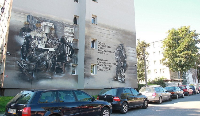 Kraków. Na Azorach powstały murale ku czci Żołnierzy Wyklętych [ZDJĘCIA]